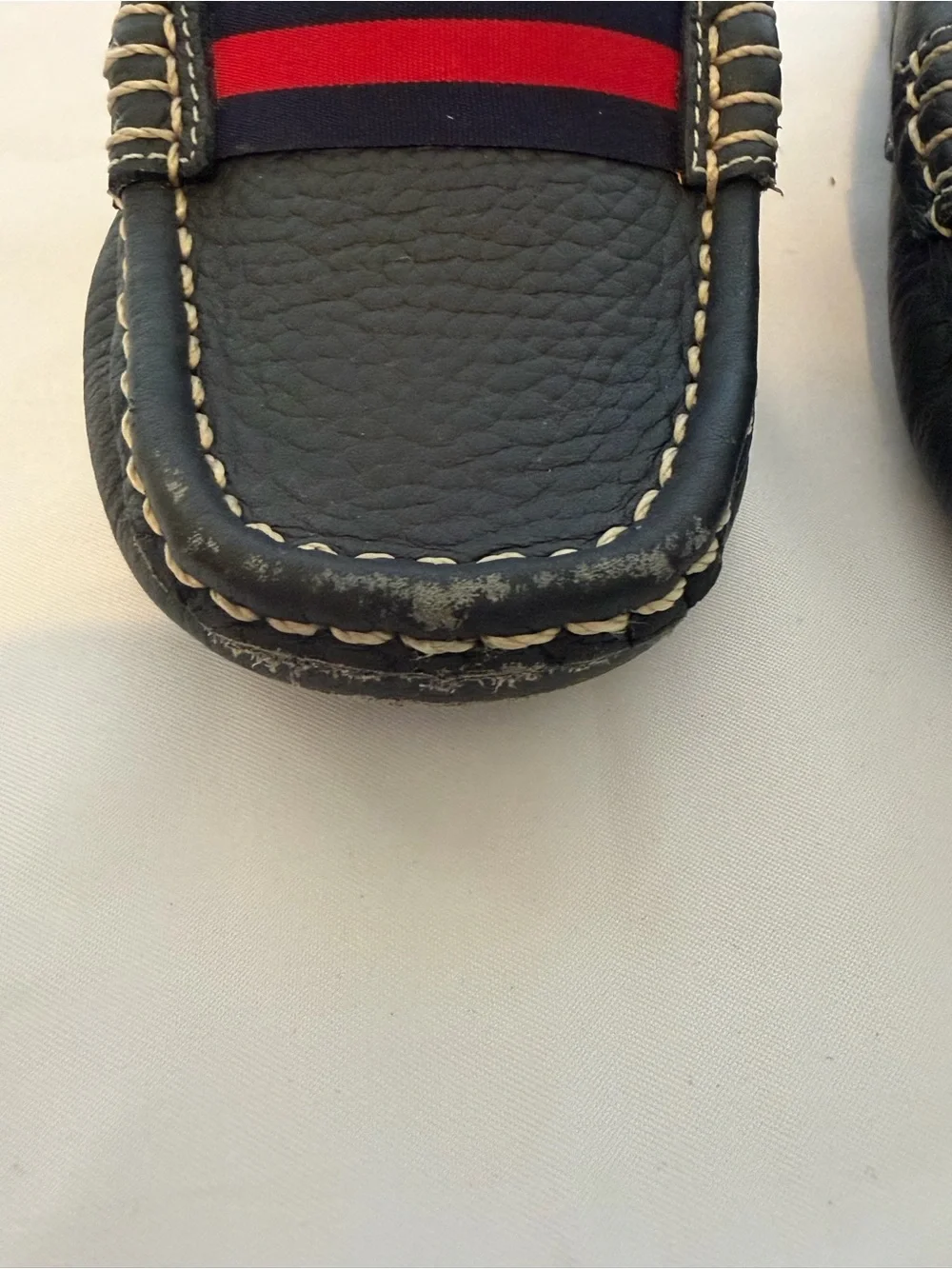 Elephantito Boys Club Loafers Navy Blue Leather Size 10